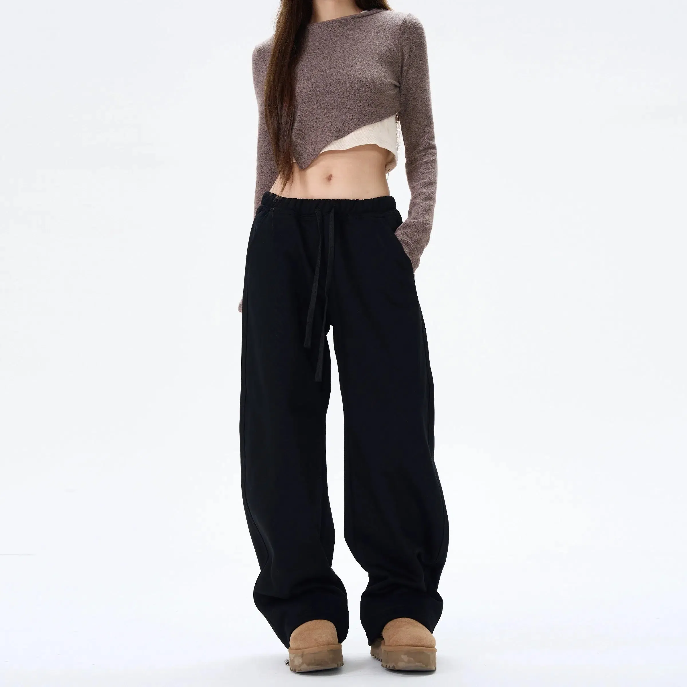 Velvet Drawstring Sweatpants