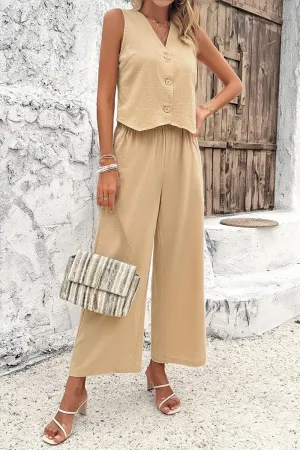 Vibe-Up Sleeveless Button Set