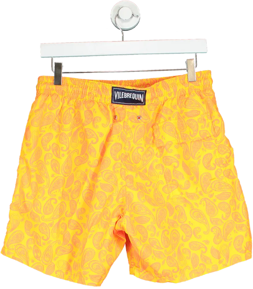 VILEBREQUIN Yellow Paisley Swim Shorts UK L