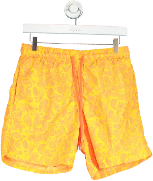 VILEBREQUIN Yellow Paisley Swim Shorts UK L