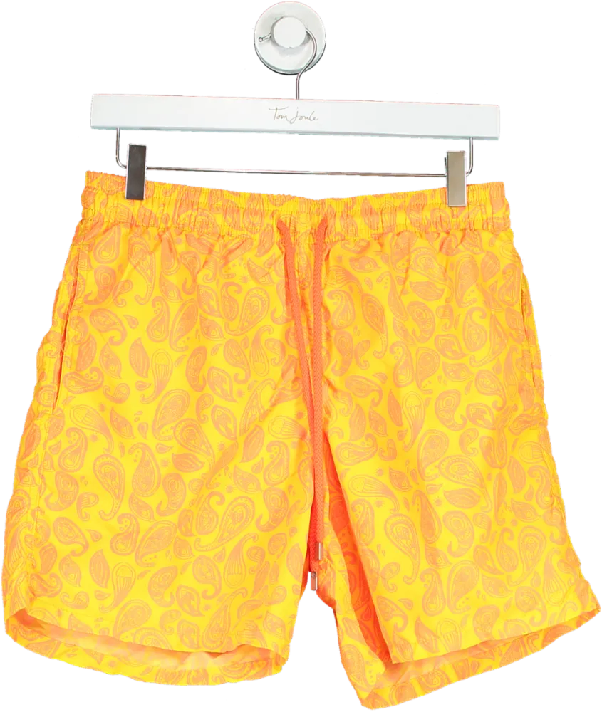 VILEBREQUIN Yellow Paisley Swim Shorts UK L