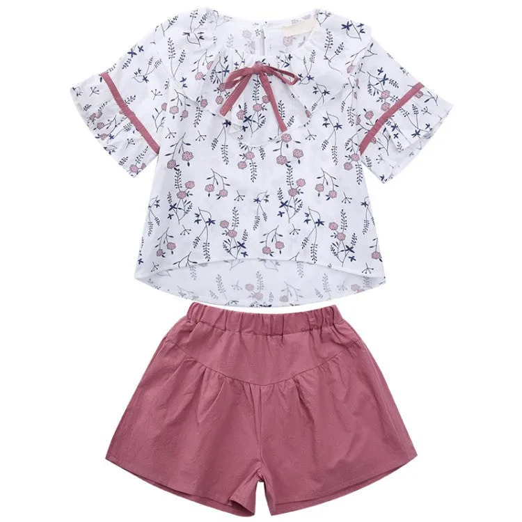 Western 2-Pcs Floral Shirts & Shorts