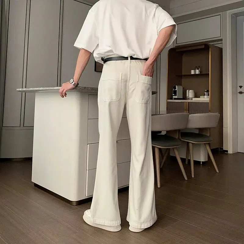 White High Waist Straight Leg Jeans