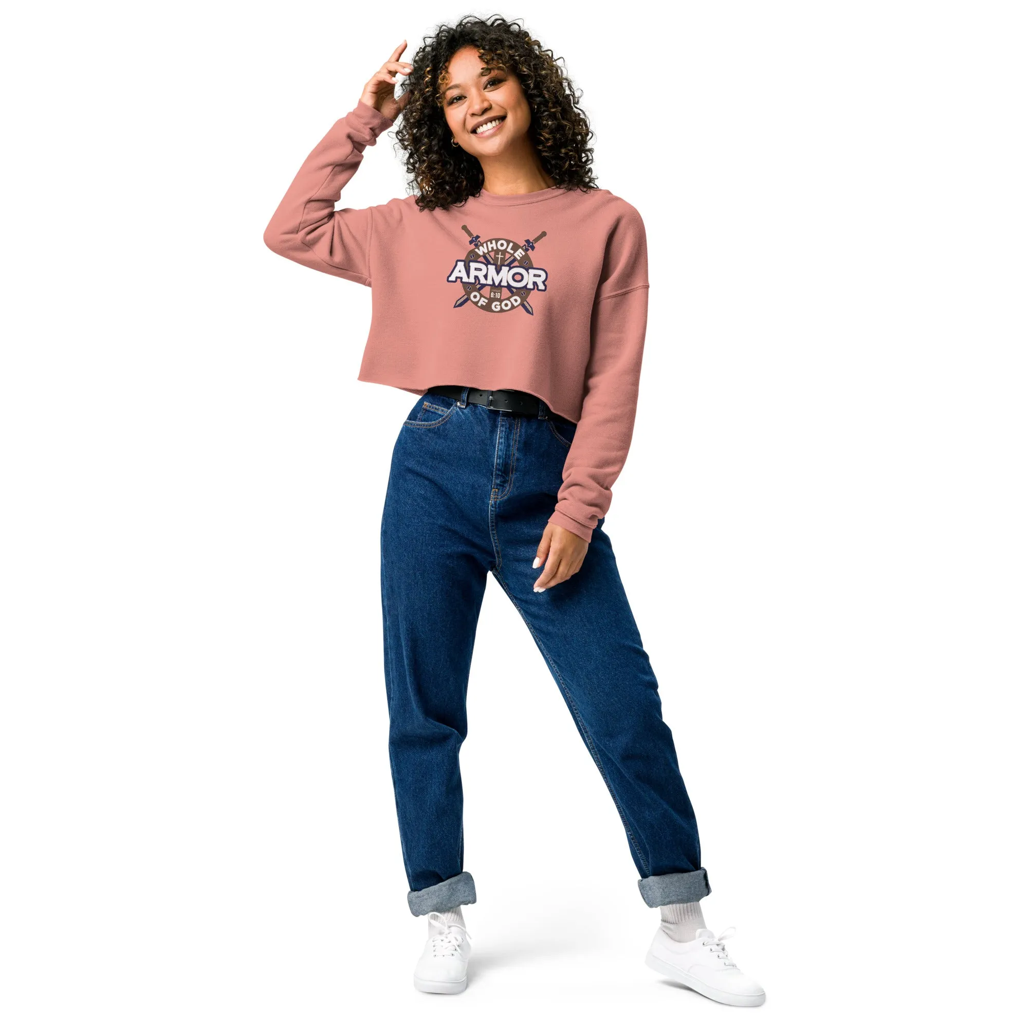 Whole Armor of God - Women's Crop Sweatshirt