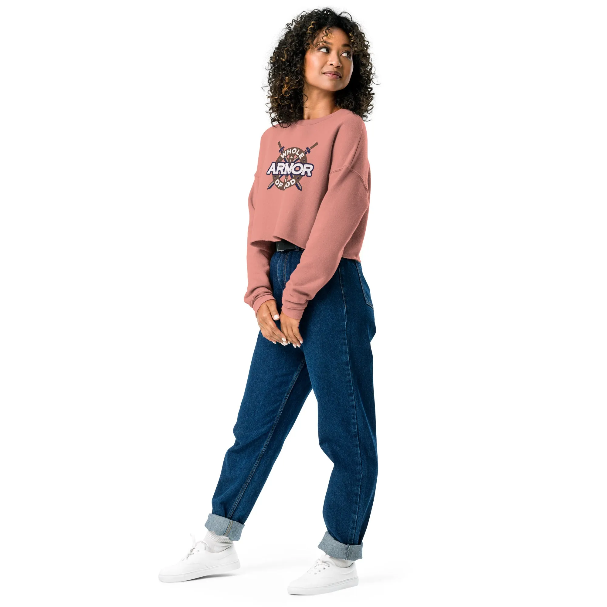 Whole Armor of God - Women's Crop Sweatshirt