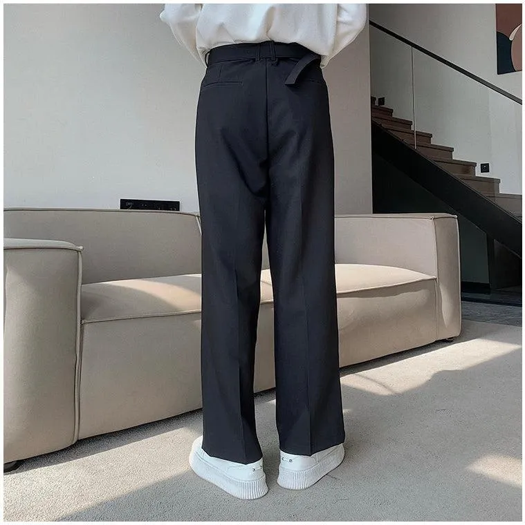 Wide-leg Belted Pants