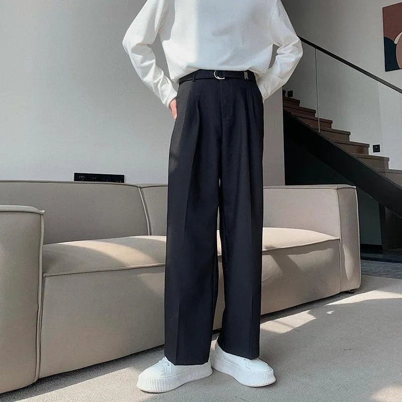 Wide-leg Belted Pants
