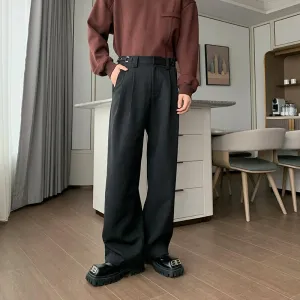 Wide-leg Drape Suit Pants