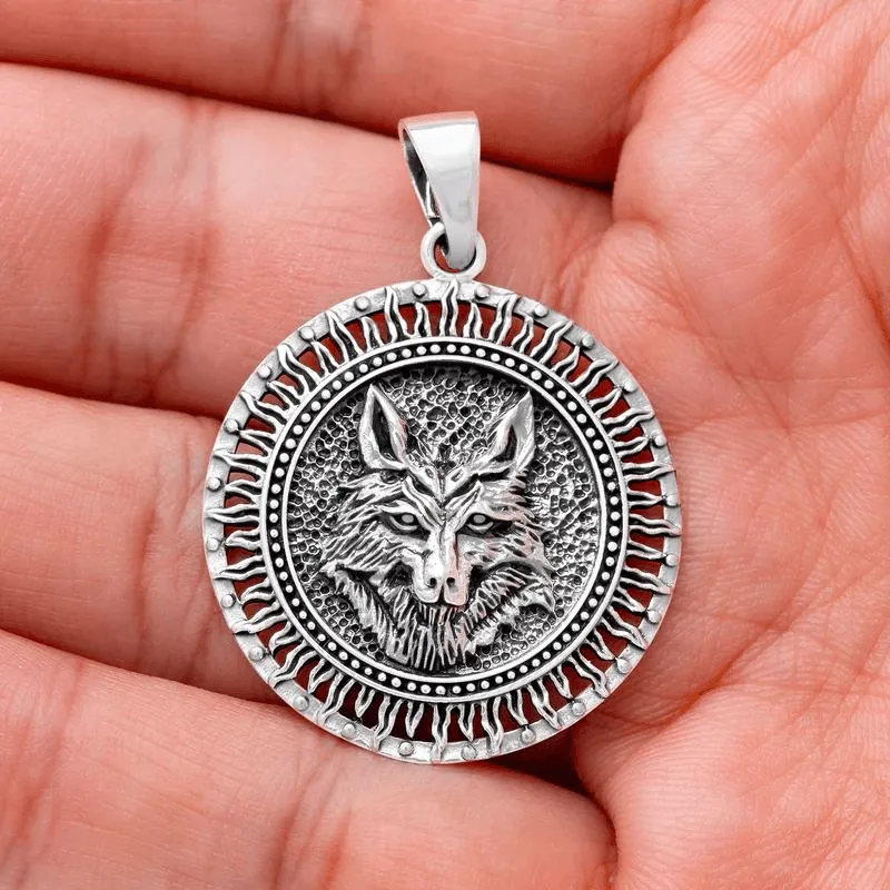 Wolf Fenrir 925 STERLING SILVER PENDANT