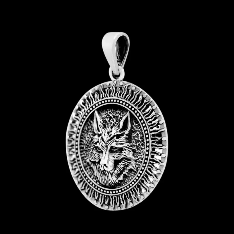 Wolf Fenrir 925 STERLING SILVER PENDANT