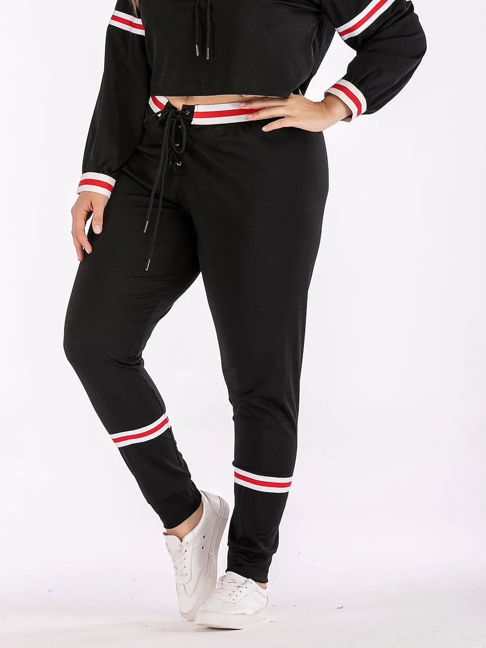 Women Large Size Casual Lace Trousers