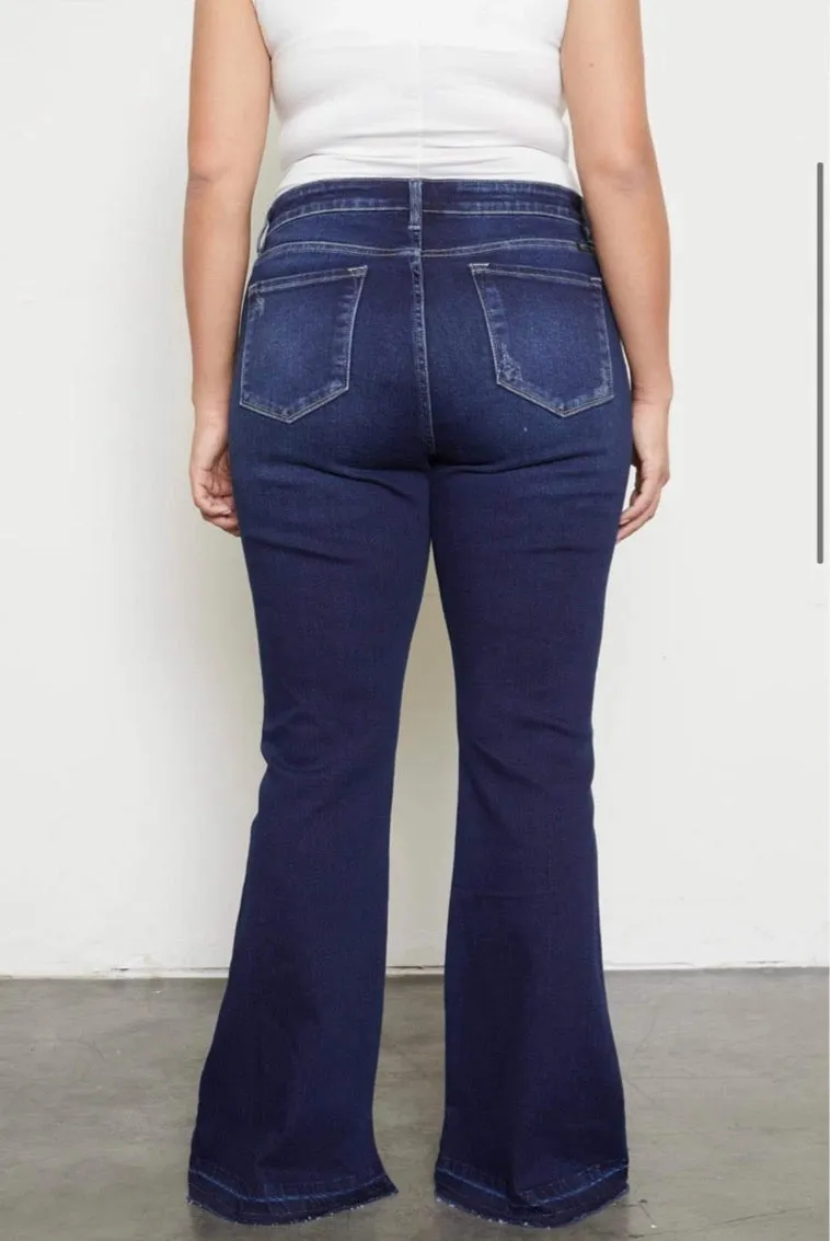 Women’s Button Fly Flare Jeans
