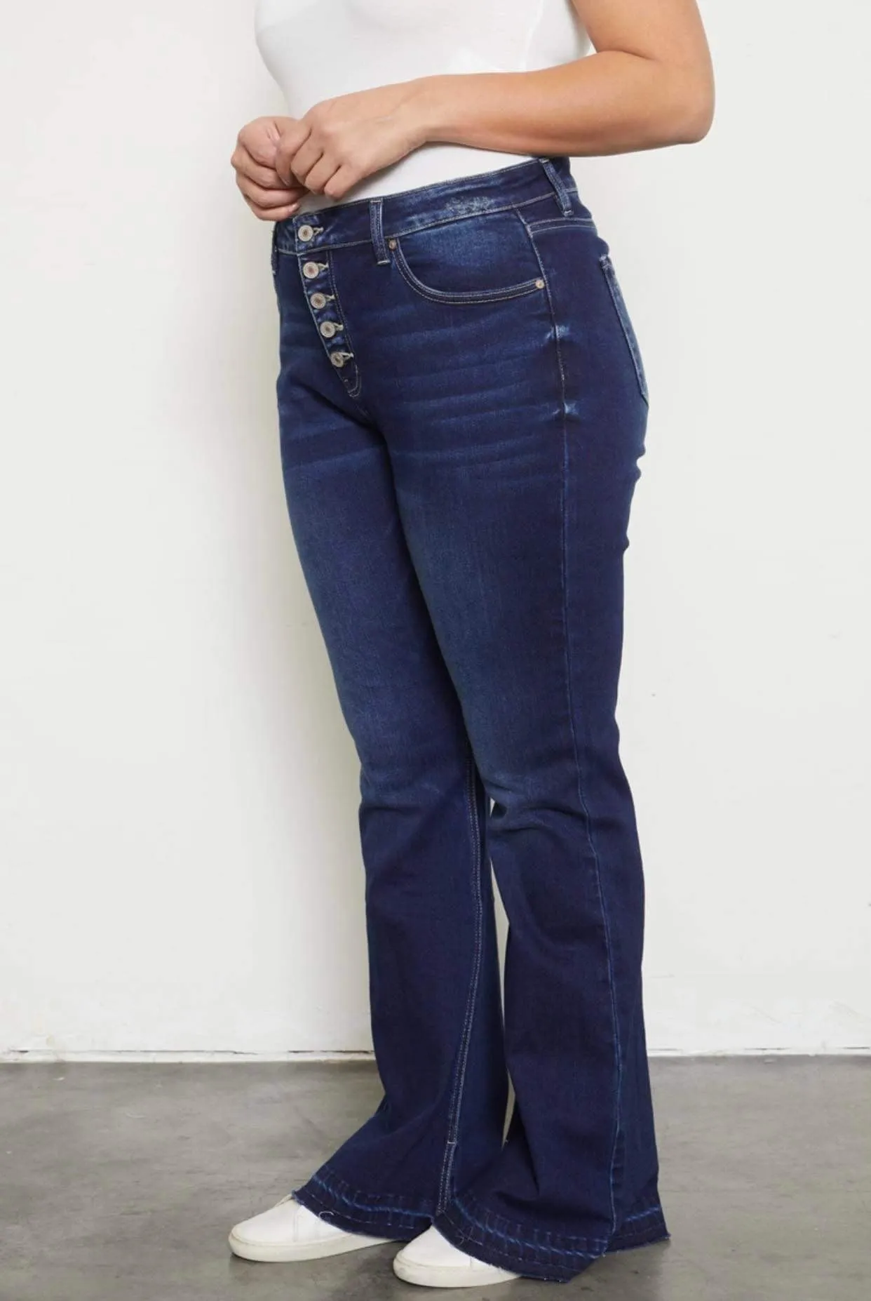 Women’s Button Fly Flare Jeans