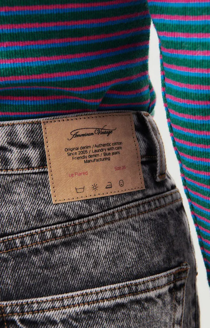 WOMEN'S FLARED JEANS YOPDAY - SNOW BLACK