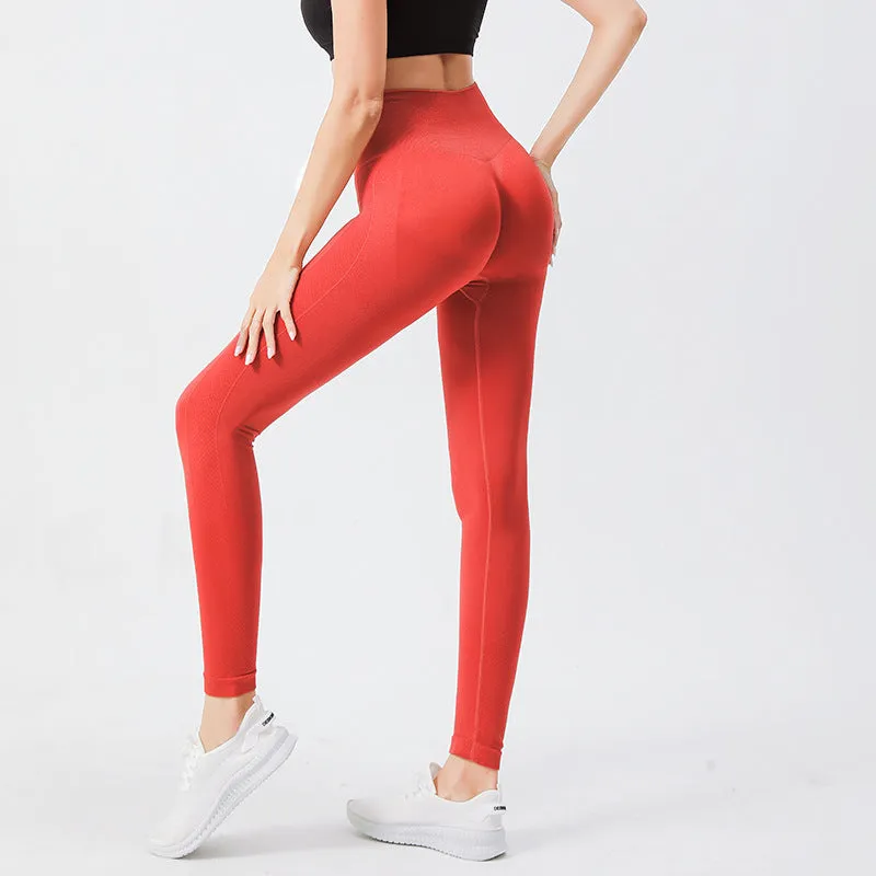 Women's High Waisted Leggings Are Breathable Elastic Shaping And Suitable For Running Yoga And Exercise