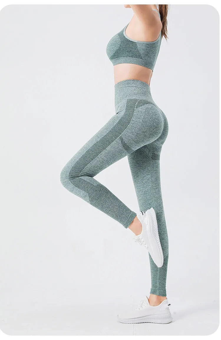 Women's High Waisted Leggings Are Breathable Elastic Shaping And Suitable For Running Yoga And Exercise