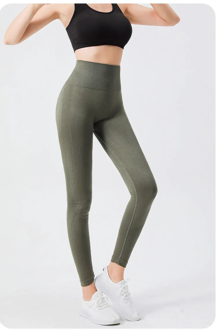 Women's High Waisted Leggings Are Breathable Elastic Shaping And Suitable For Running Yoga And Exercise