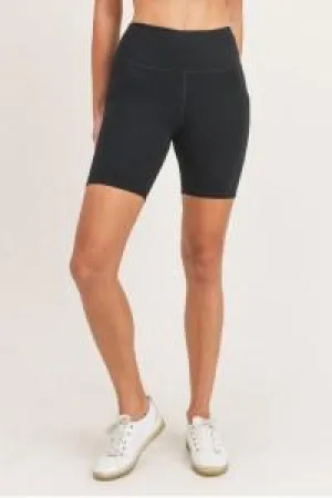 Women's Mono B | Essential Sweetheart Biker Shorts | Black