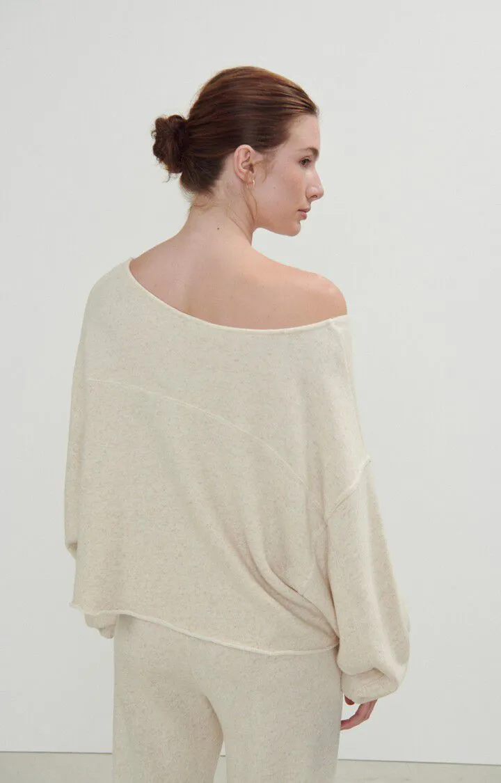 WOMEN'S SWEATSHIRT ITONAY - MELANGE ECRU