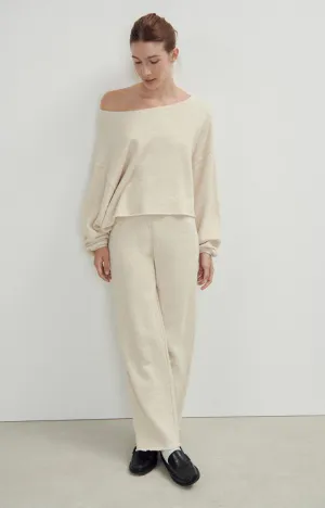 WOMEN'S SWEATSHIRT ITONAY - MELANGE ECRU