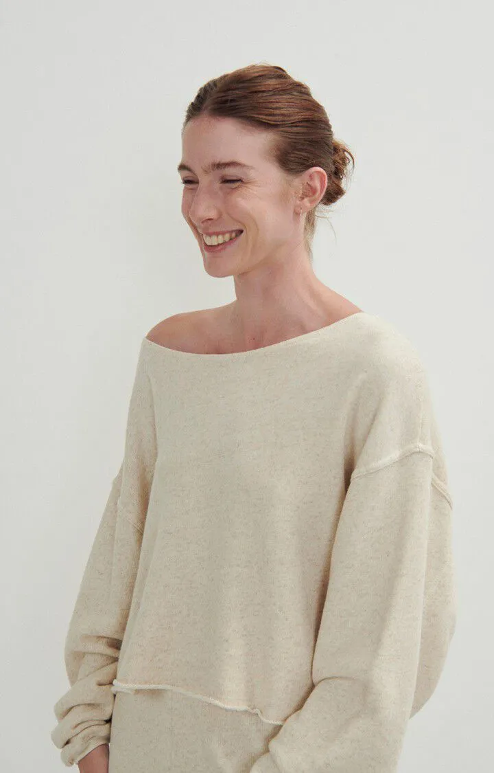 WOMEN'S SWEATSHIRT ITONAY - MELANGE ECRU