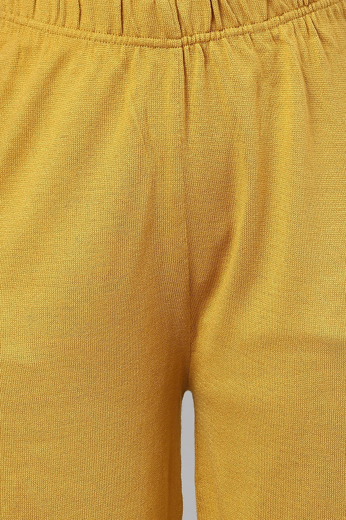 Yellow Ankle Length Straight Winter Palazzo