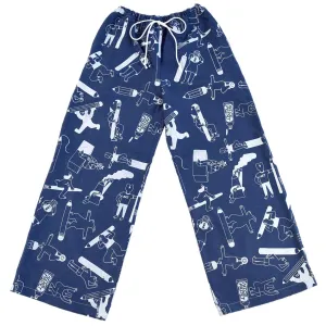 YUK FUN Pencil Party Trousers in Denim - MADE TO ORDER