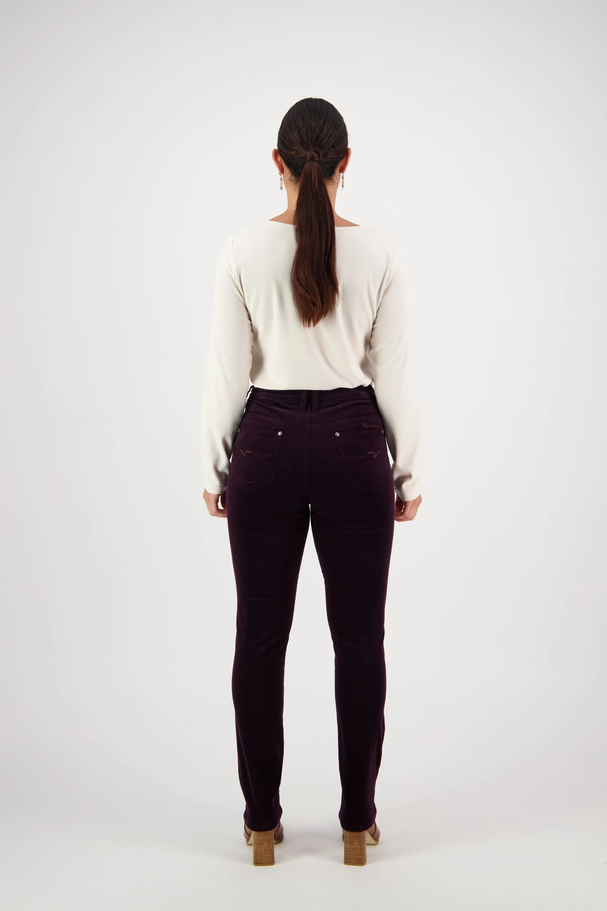 Zip Cord Pants - Mulberry