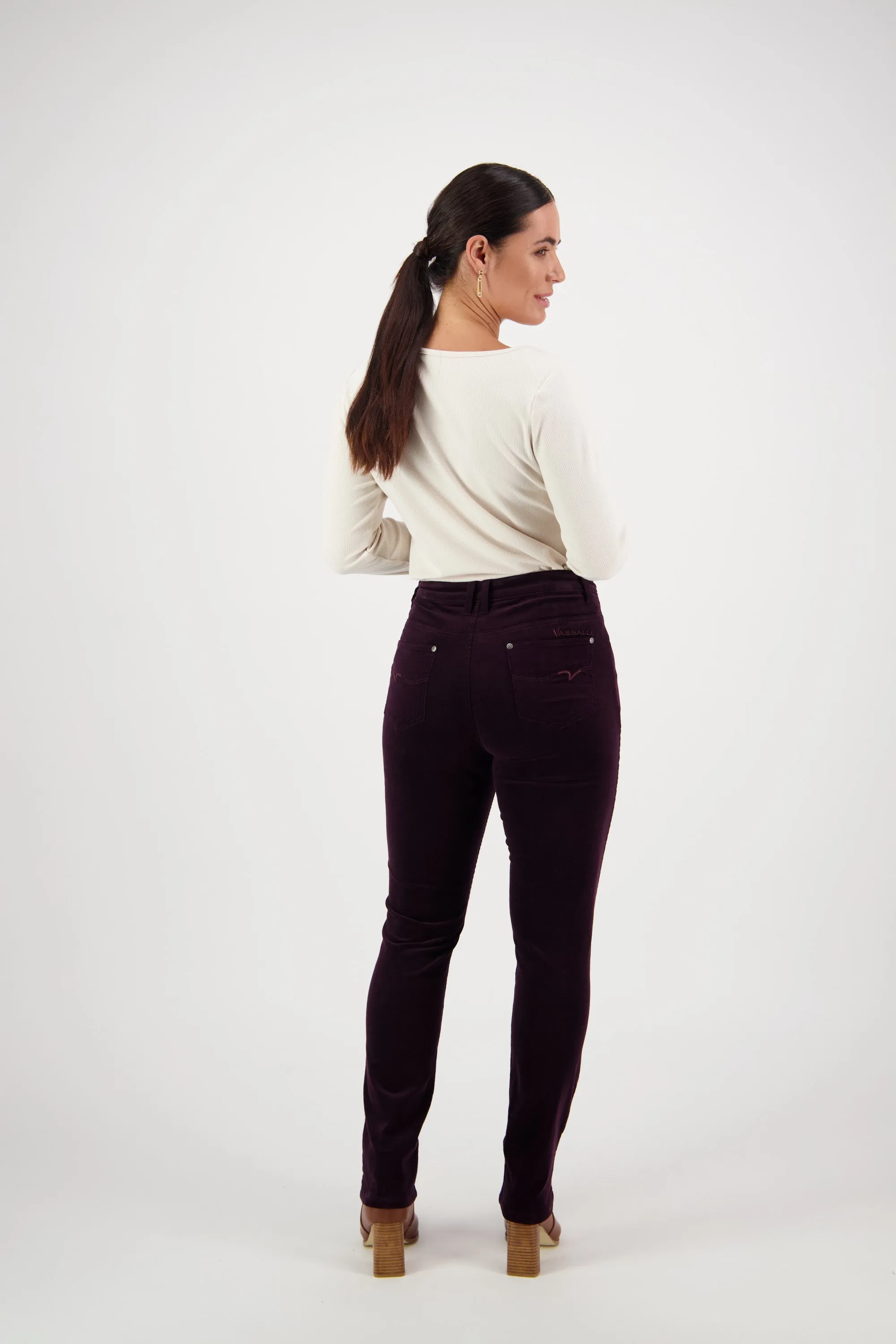 Zip Cord Pants - Mulberry