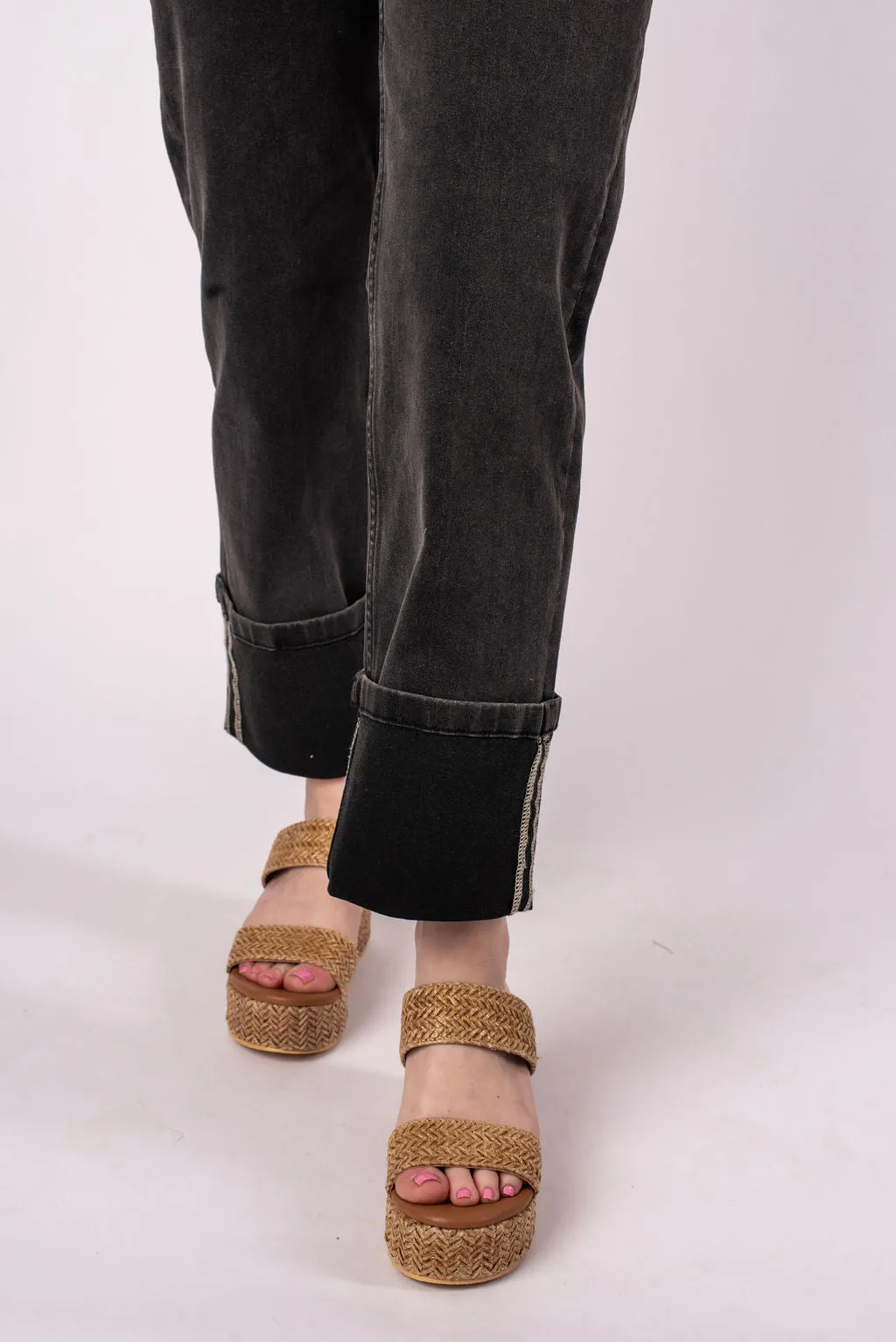 Zoe Cuffed Straight Leg Jeans