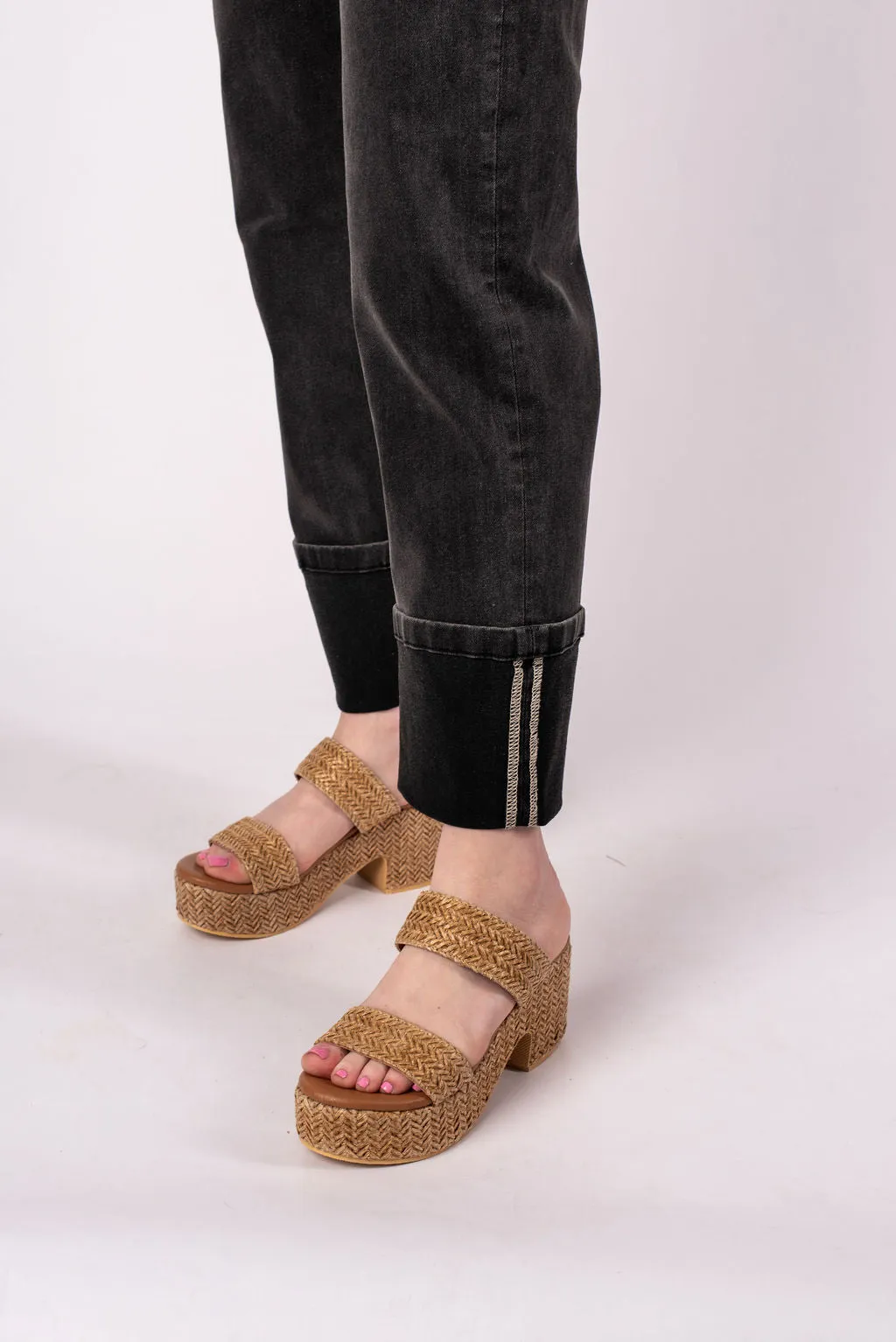 Zoe Cuffed Straight Leg Jeans
