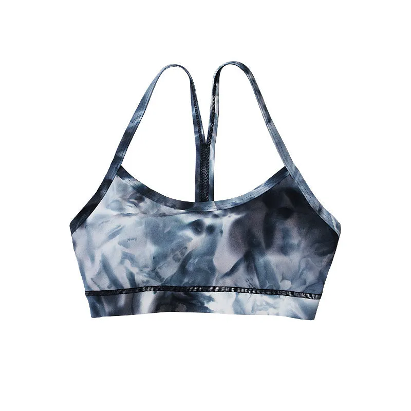 ZS- Tie Dye Women Workout Fitness Gym High Waisted-Leggings & Yoga BRA